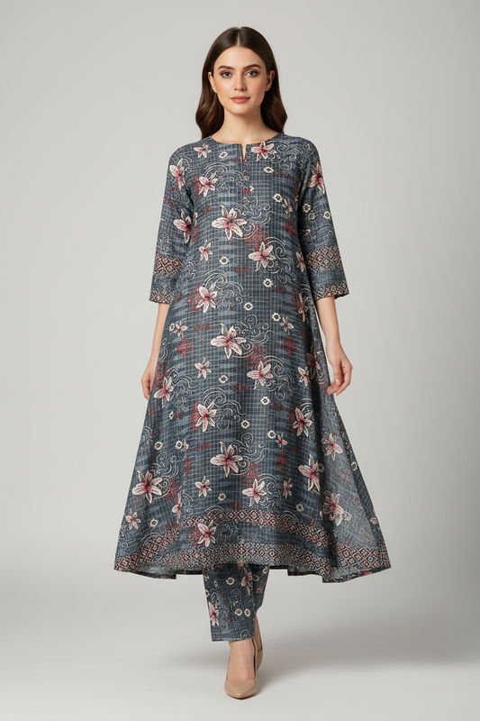Premium Poly Lawn 2 piece suit-Summer Collection