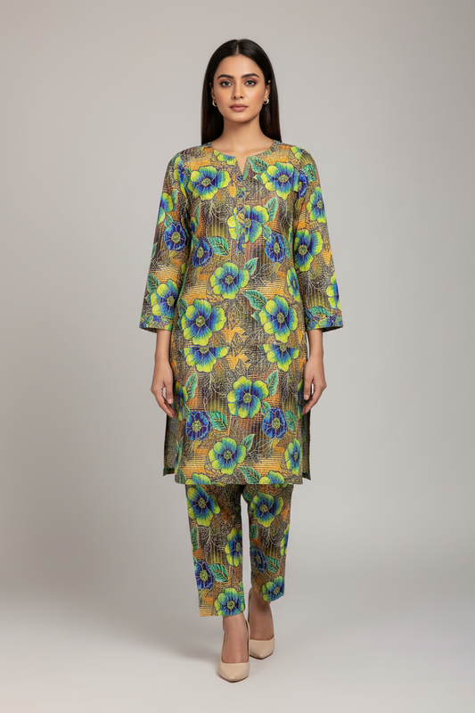 Premium Poly Lawn 2 piece suit-Summer Collection